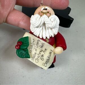 Handcrafted ornament from L.A.C.  designs hand painted clay from Germany Signed